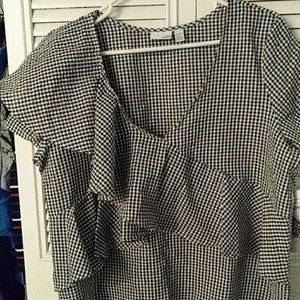 14Th & Union Gindham Checkered Blouse